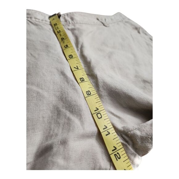 David Jones 100% Linen Neutral Wide Leg Beachy Pants Size 10 Australia Quiet Lux - Picture 5 of 9